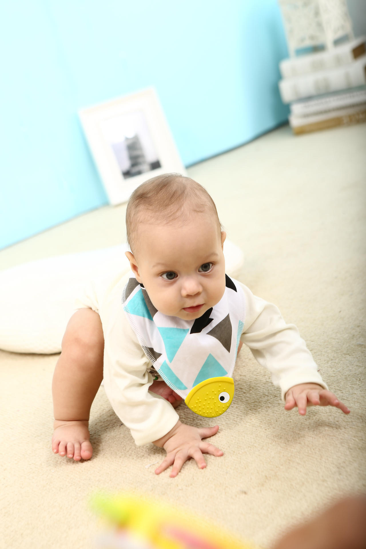 Creativity fish mouth triangle braces baby teeth glue