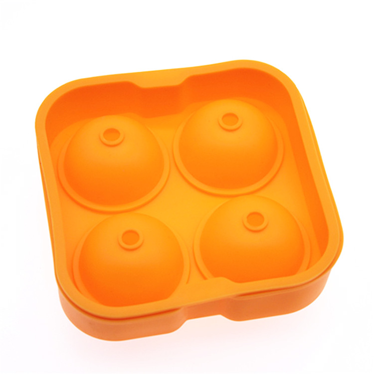 China's hot 4-chamber diamond silicone ice hockey cube tray
