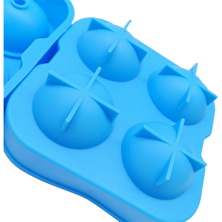China's hot 4-chamber diamond silicone ice hockey cube tray