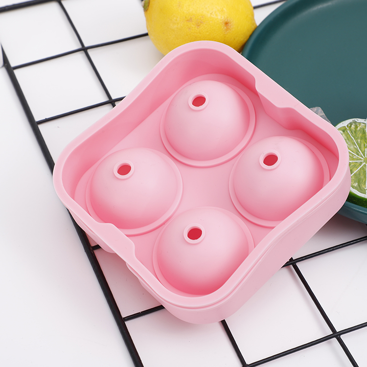 China's hot 4-chamber diamond silicone ice hockey cube tray