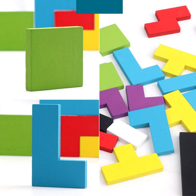 Newly designed wooden jigsaw puzzle for children's logical thinking training