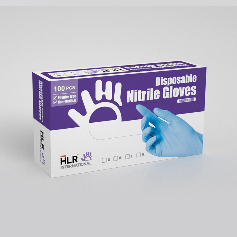 HLR powderless nitrile disposable medical gloves