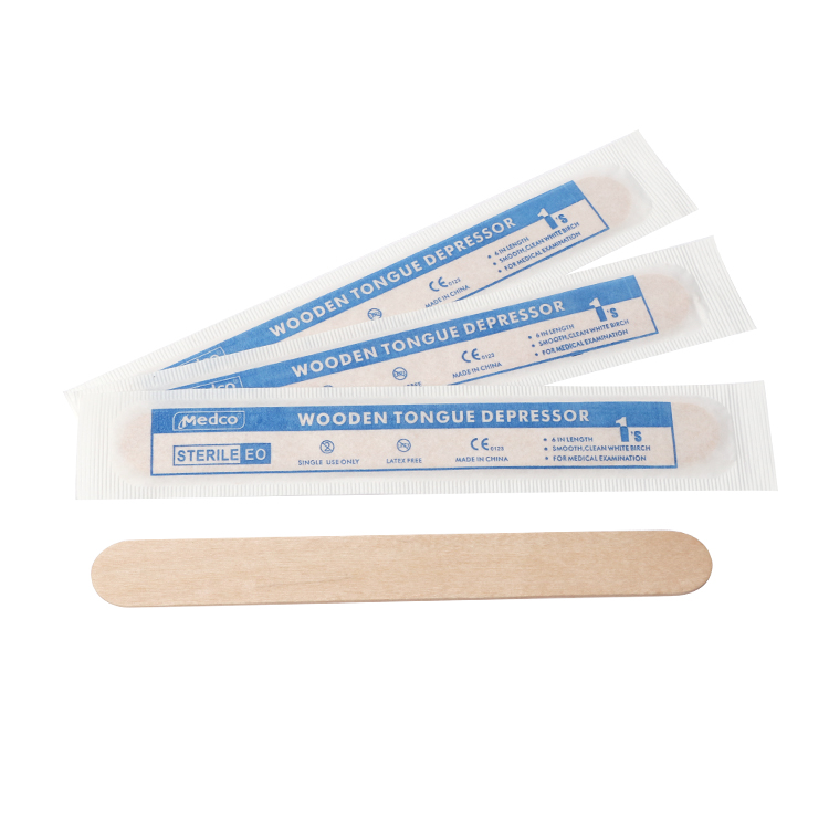 CE ISO certified grade A high quality disposable medical consumables sterile packaging Tongue depressor