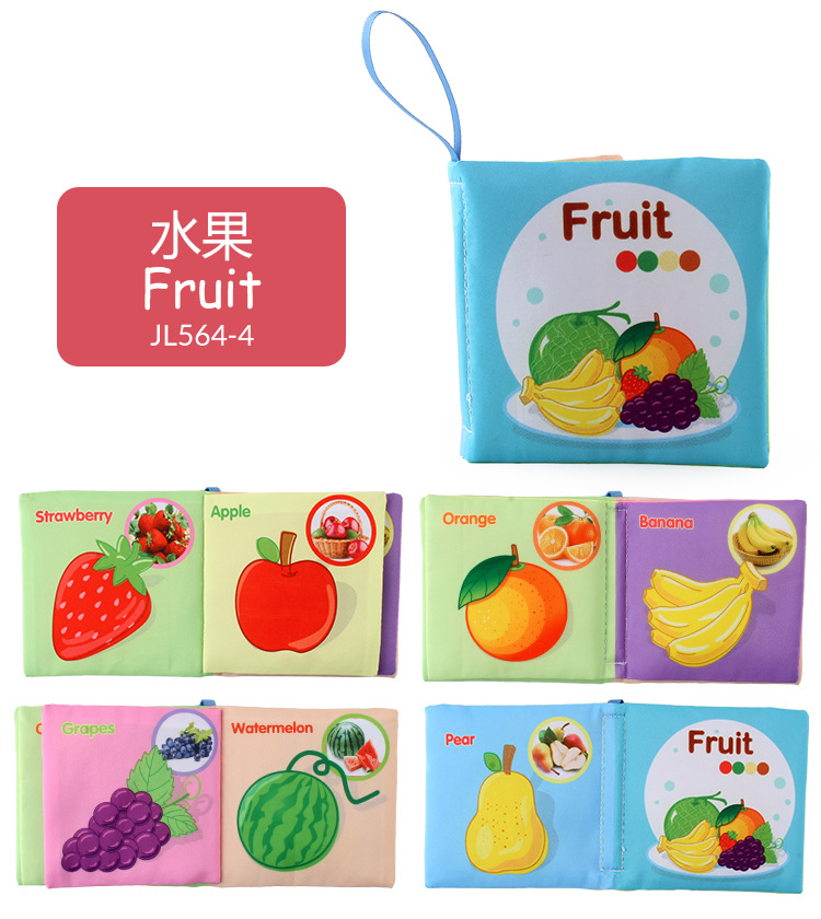 Non-toxic wrinkle infant early education soft cloth book toys