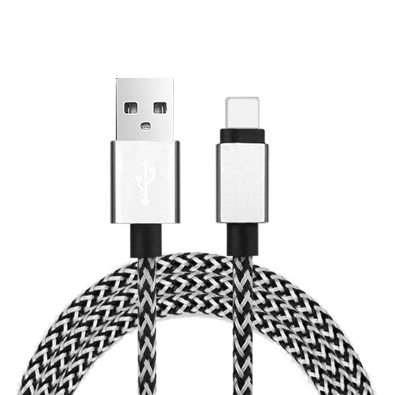 Hot - selling aluminum metal 1 meter 2A color hemp braided charging USB synchronous mobile phone data line