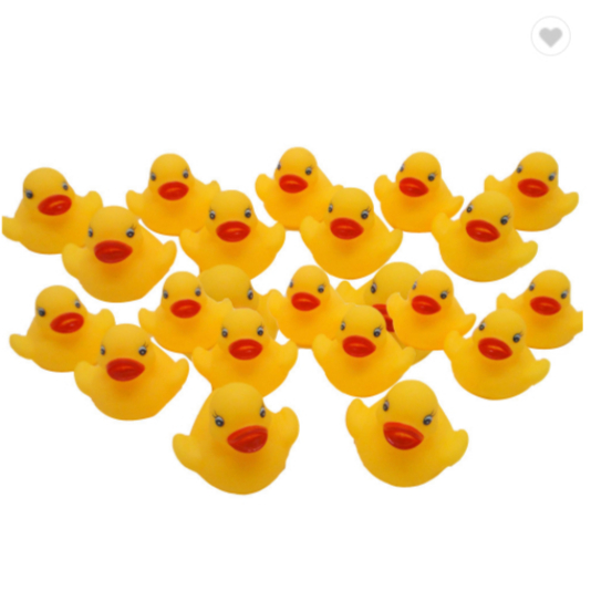 6*6*5CM yellow sound floating rubber bath toy duck