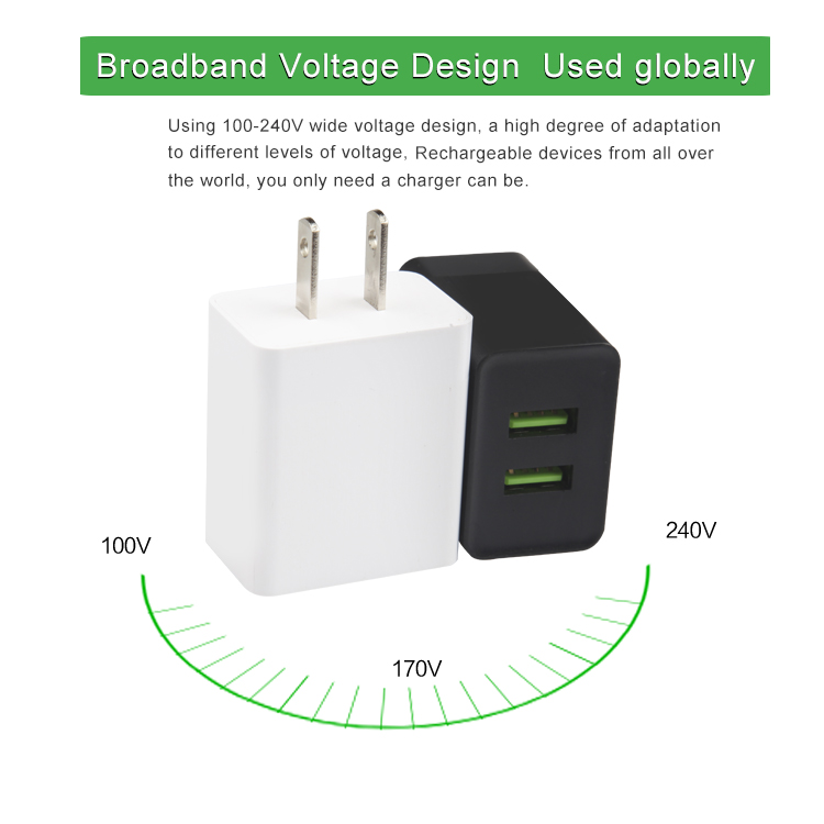 New Products 2021 US Plug Dual USB Matt Finishing Fast Charger Asap Adapter