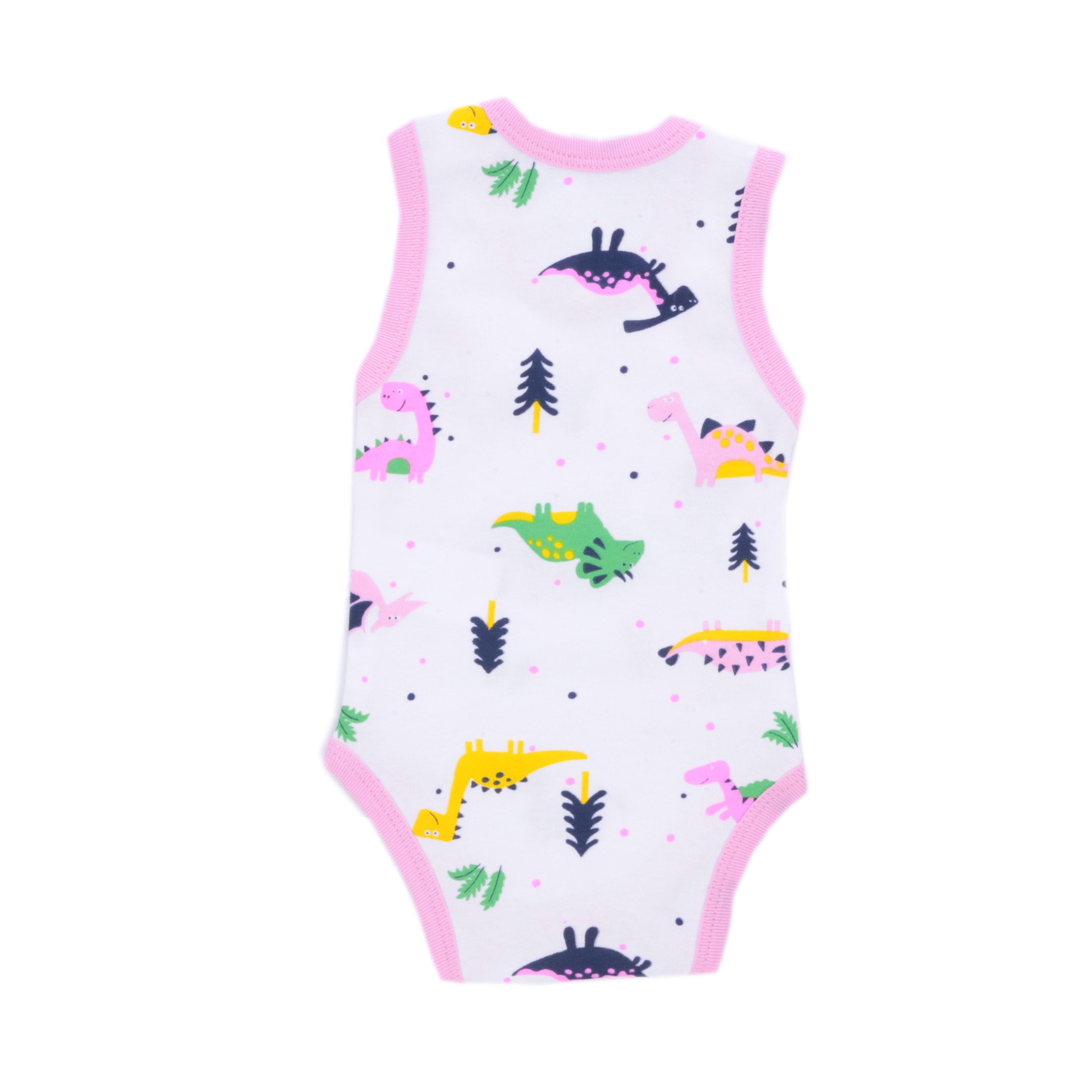 High Quality Pink Dragon Patterned Baby Bodysuit
