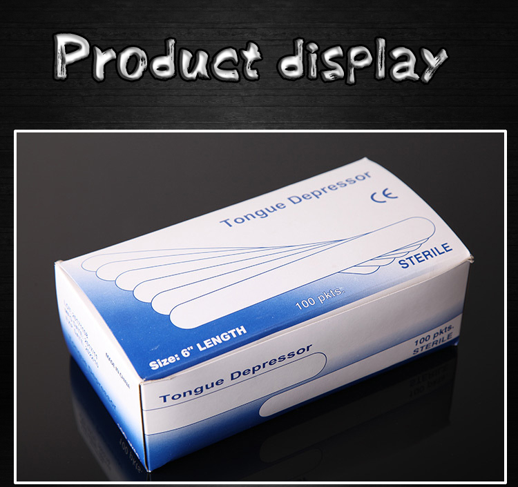 Medical packaging sterile 150 * 18 * 1.6mm wooden disposable tongue depressor