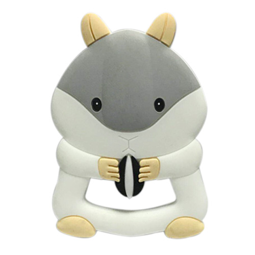 New creative cartoon squirrel chew toy baby tooth glue