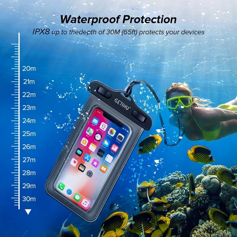 WaterProof Bag PVC Mobile Phone Cases Clear Pouch Case Water Proof Cell Phone Bag With Lanyard