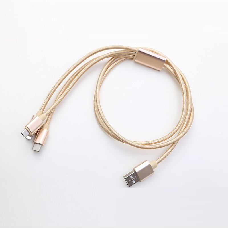 Multifunctional woven fast charging mobile phone data cable