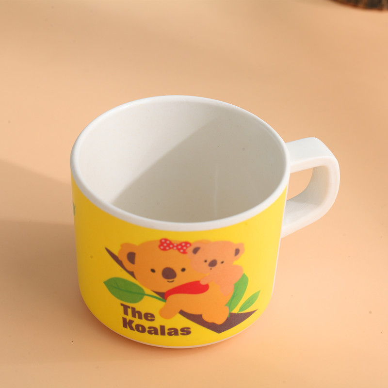 Does not contain BPA bamboo fibre suit baby tableware
