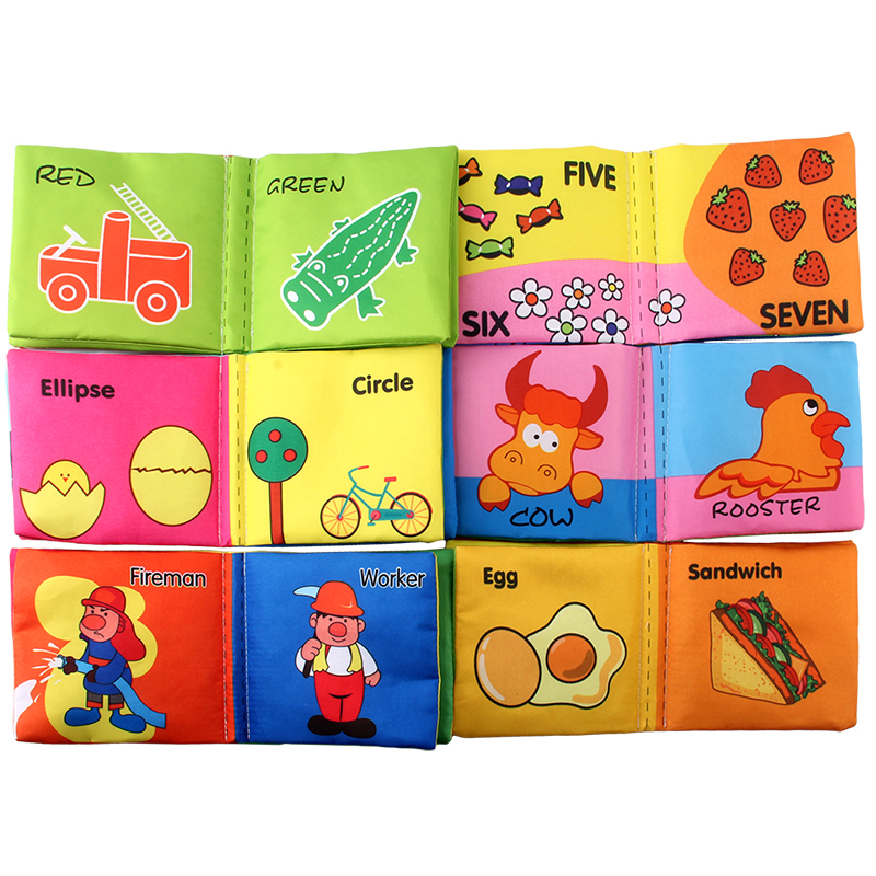 Soft bound children learning cognitive cloth book toys