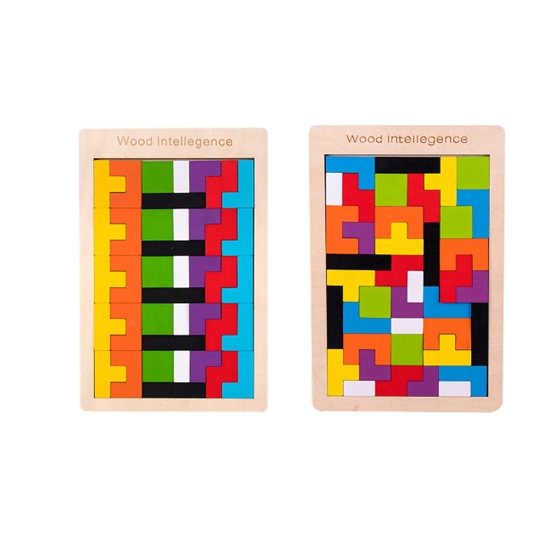 Newly designed wooden jigsaw puzzle for children's logical thinking training