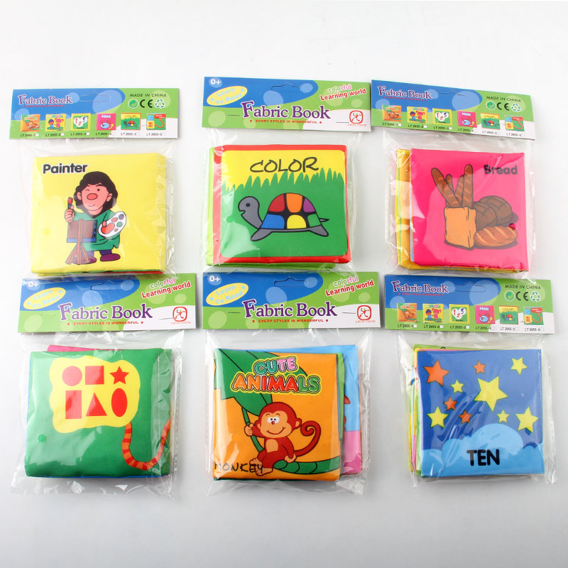 Soft bound children learning cognitive cloth book toys