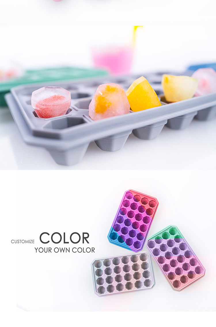  best-selling 24 cavity diamond shaped silica gel mold ice tray