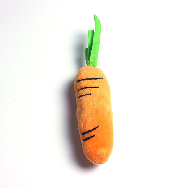 Wholesale Scratch Squeaks pet dog chewing carrot plush toys