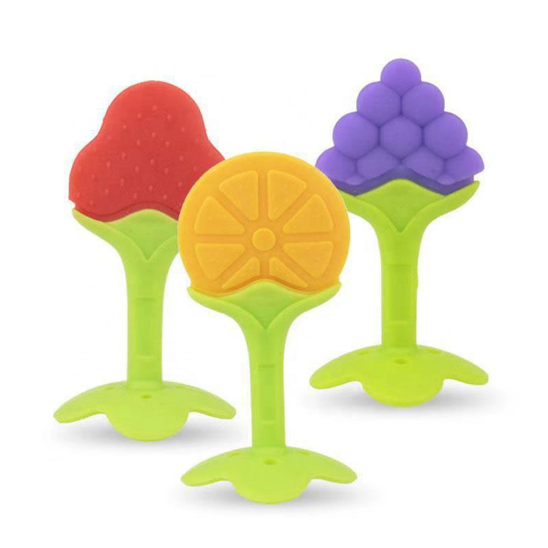 Baby silicone molar stick soft sensory free BPA toy fruit tooth glue