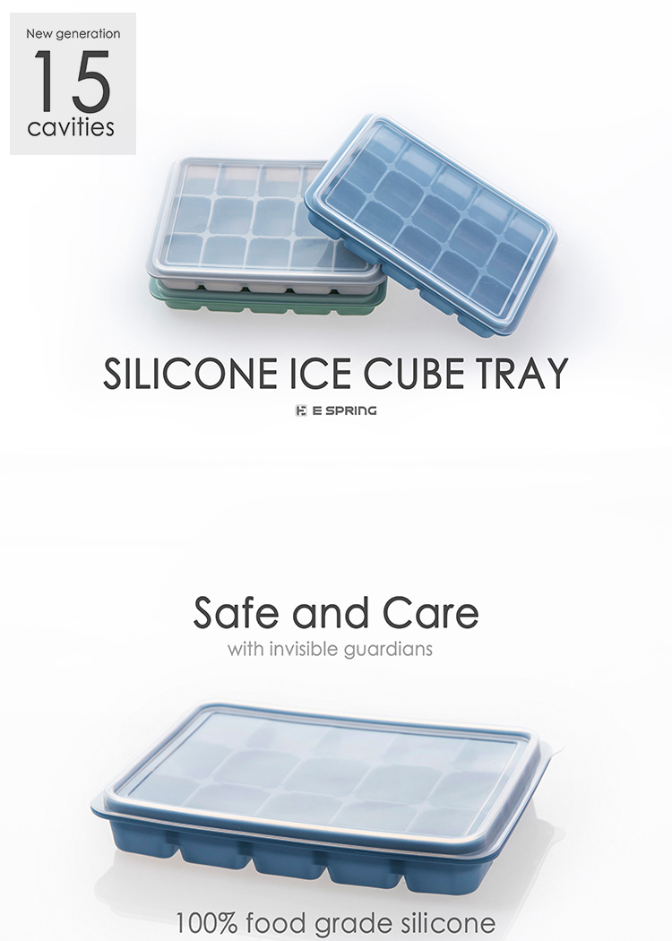 Custom flexible ice maker mold whiskey cocktail 15 ice tray