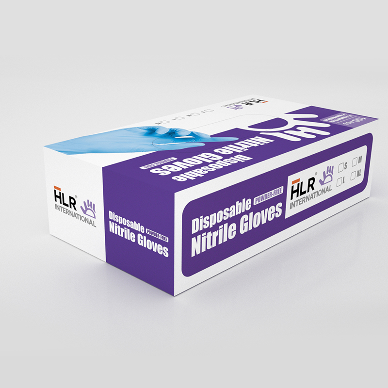 HLR powderless nitrile disposable medical gloves