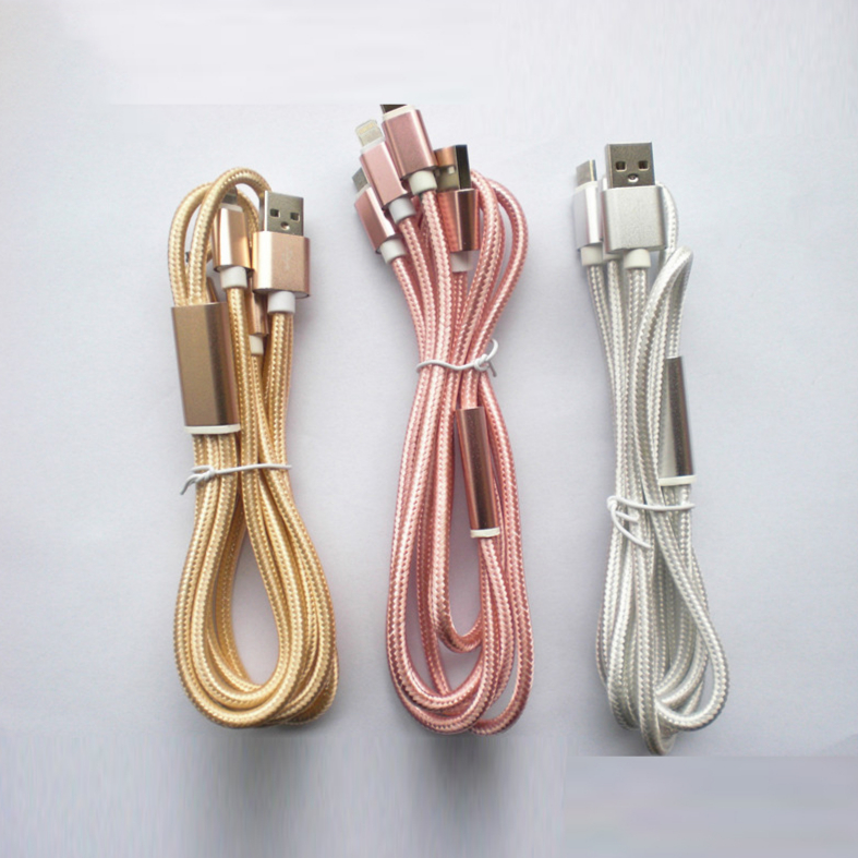 Multifunctional woven fast charging mobile phone data cable