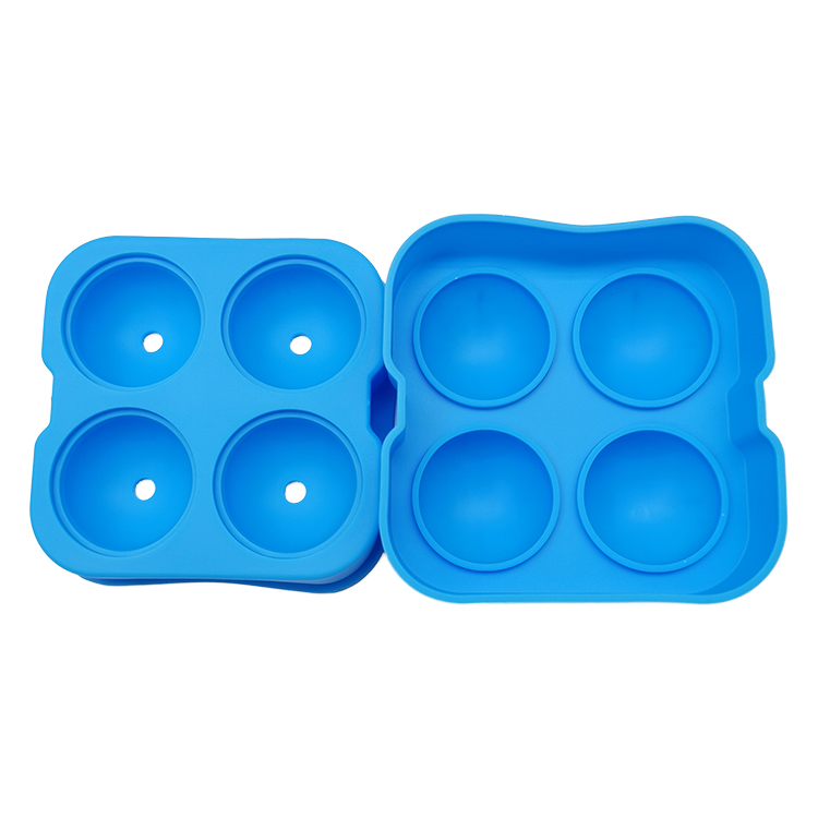 China's hot 4-chamber diamond silicone ice hockey cube tray