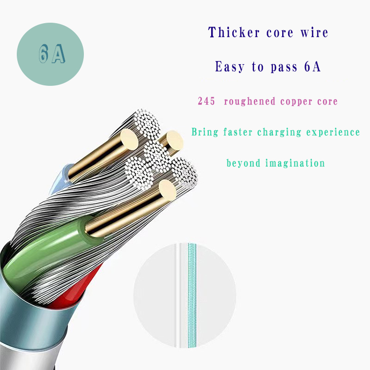 This cable is applicable to huawei 6A USB Type-C fast charging mobile phone data cable