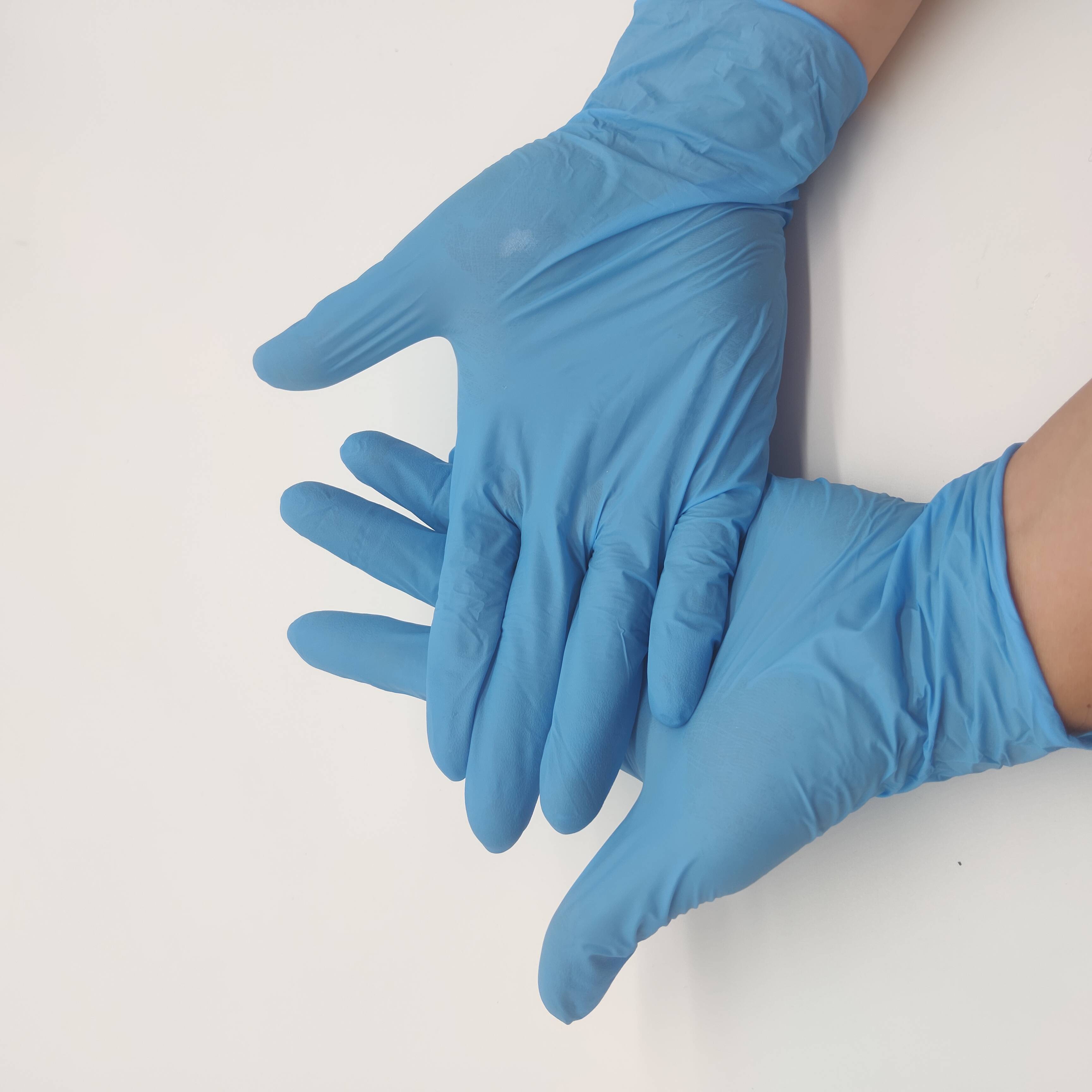 HLR powderless nitrile disposable medical gloves