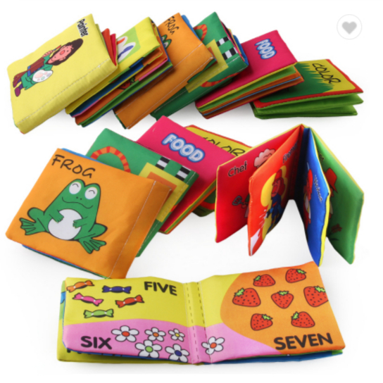 Soft bound children learning cognitive cloth book toys