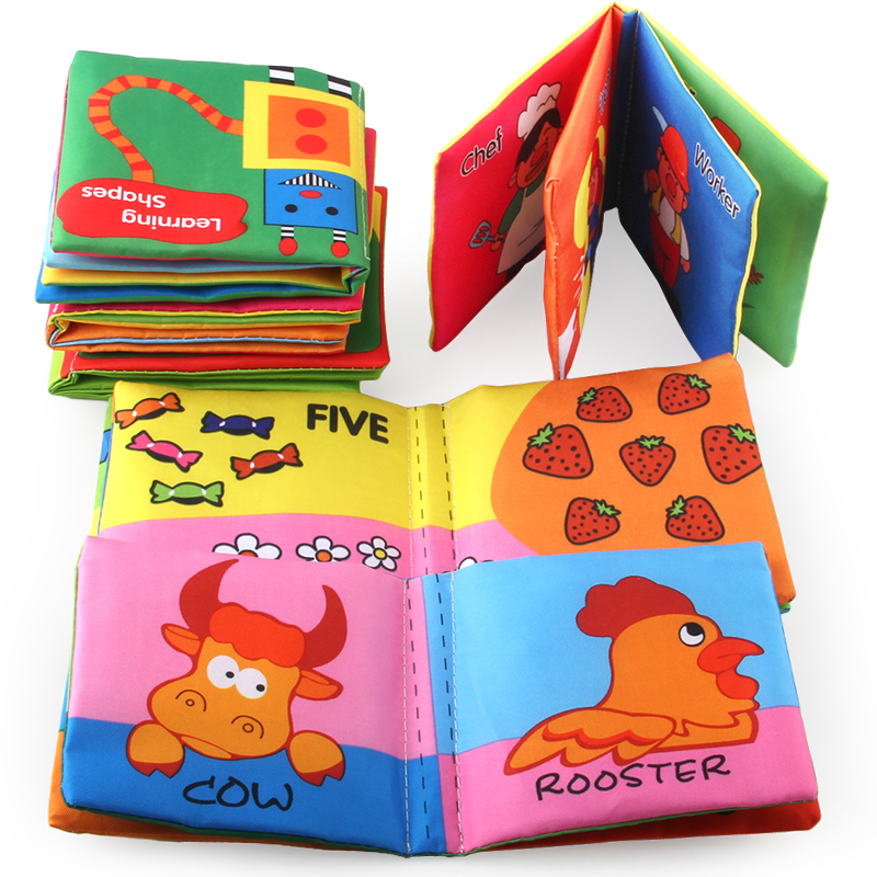 Soft bound children learning cognitive cloth book toys