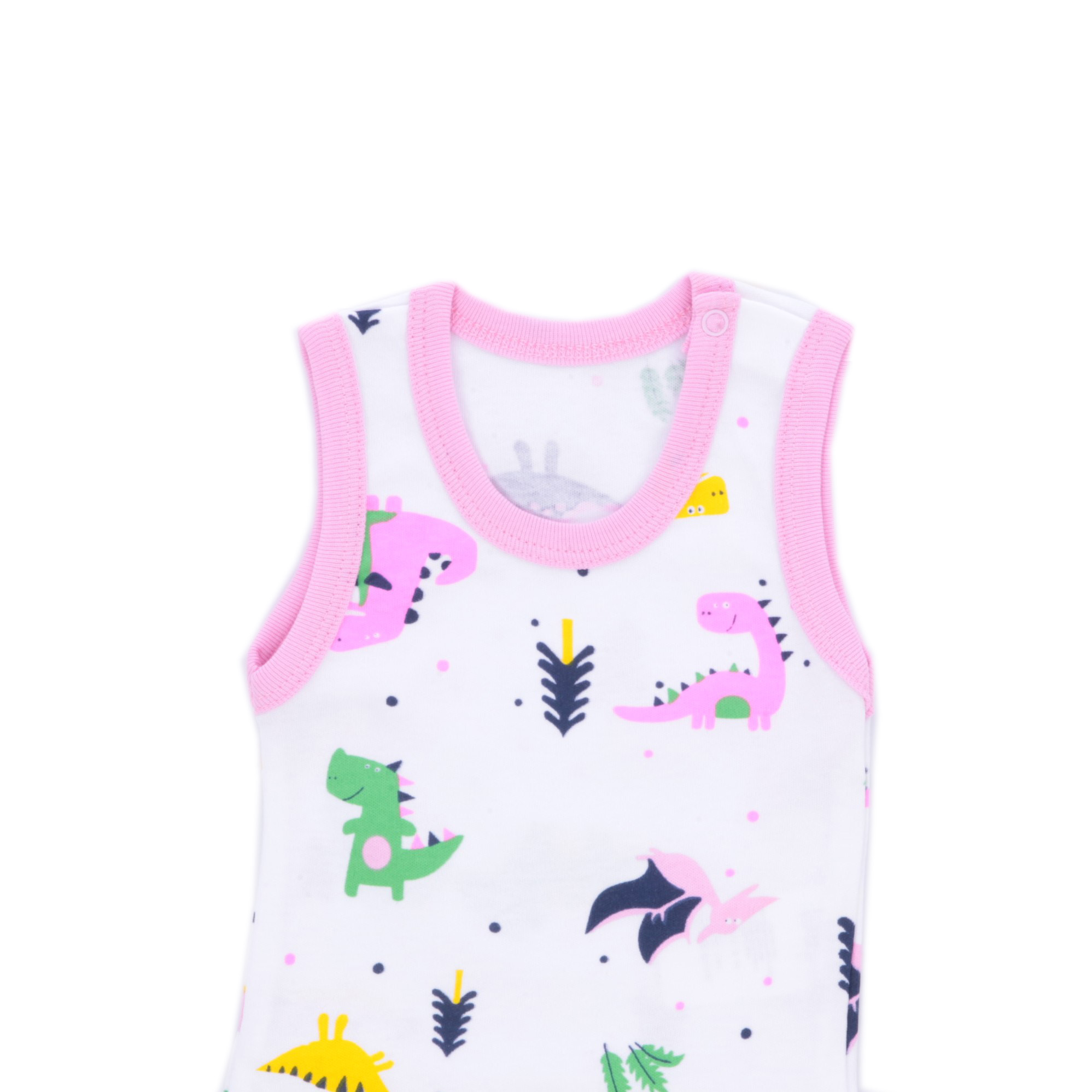 High Quality Pink Dragon Patterned Baby Bodysuit