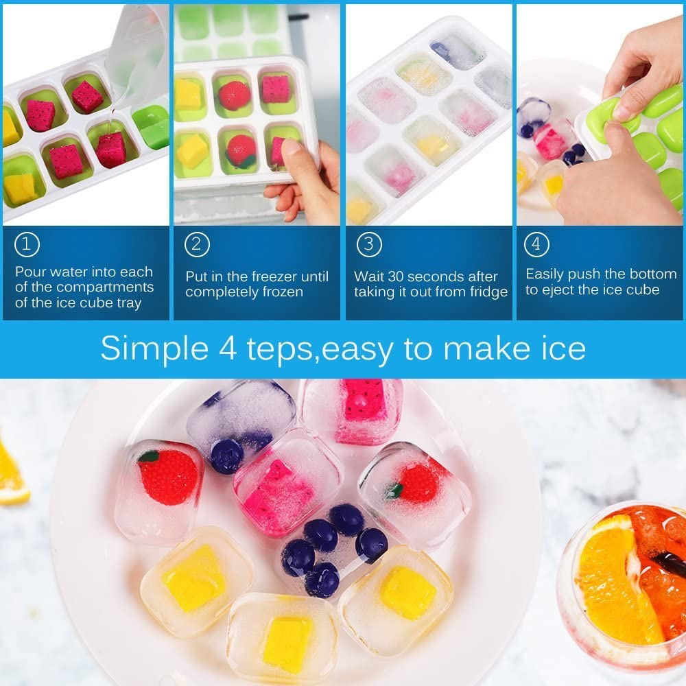 Flexible and easy to release BPA-free 14 mesh silica gel ice tray