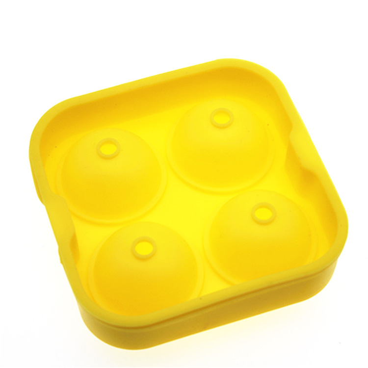 China's hot 4-chamber diamond silicone ice hockey cube tray
