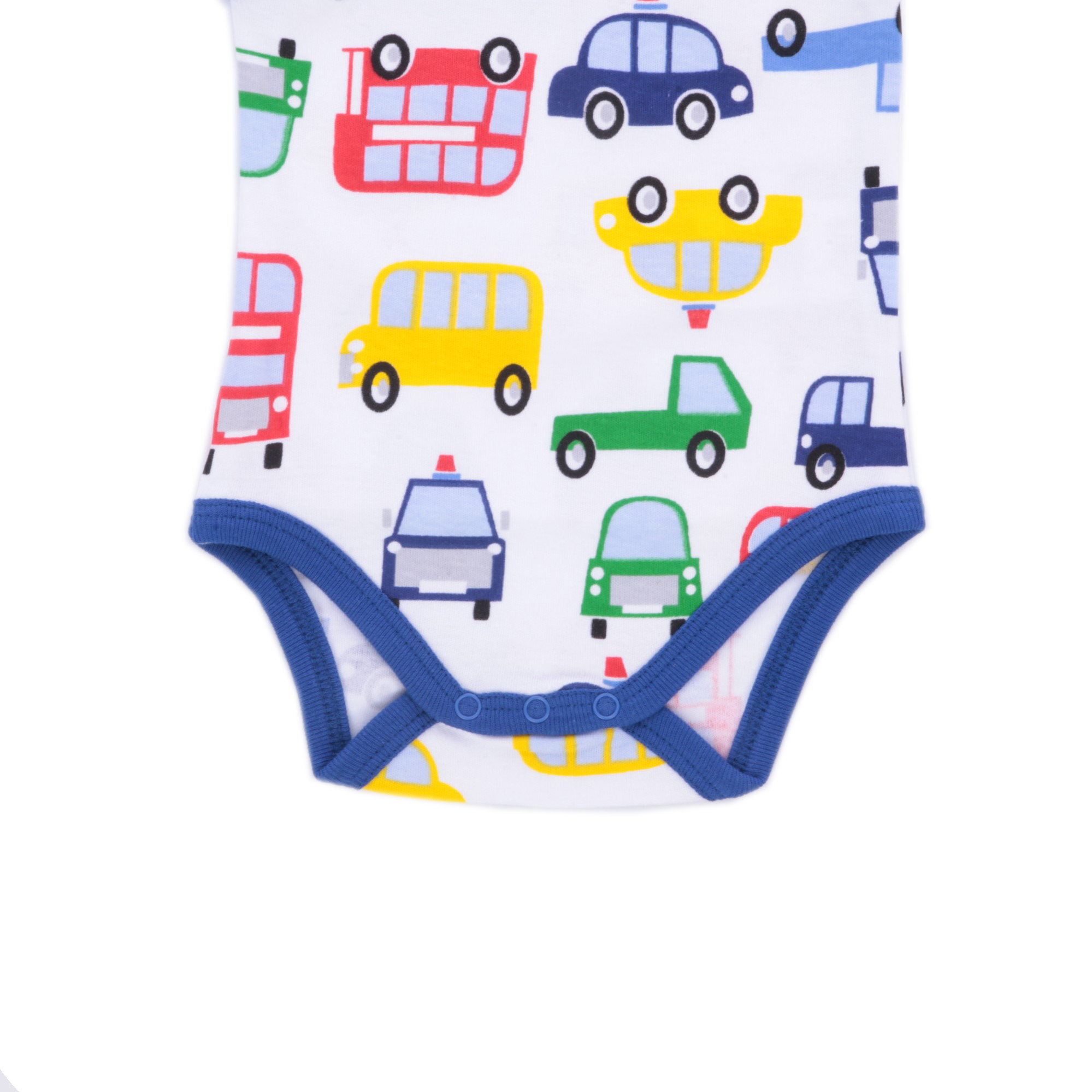 Blue Car Patterned Baby Bodysuit