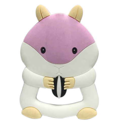New creative cartoon squirrel chew toy baby tooth glue