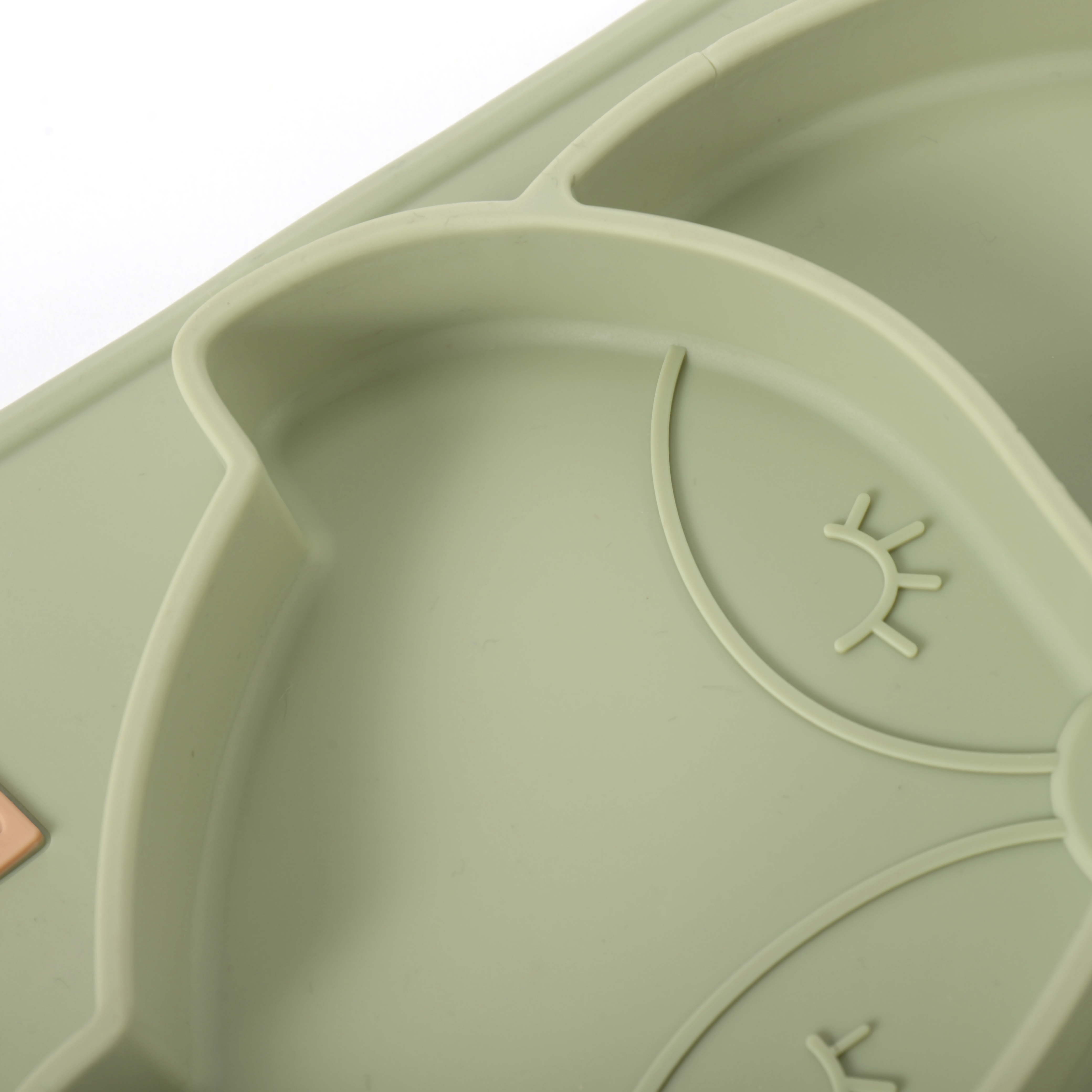 Silicone Baby Plate with Fox Style Suction Type Multiple Colors Selection