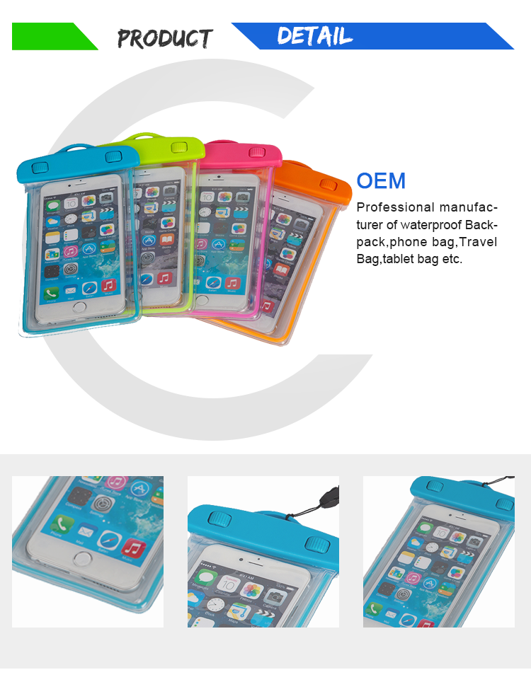 Yuanfeng seal clip luminous style mobile phone waterproof bag