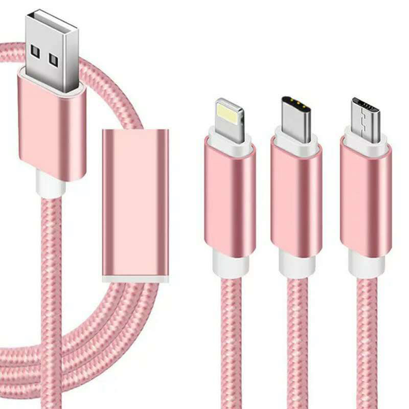 Multifunctional woven fast charging mobile phone data cable