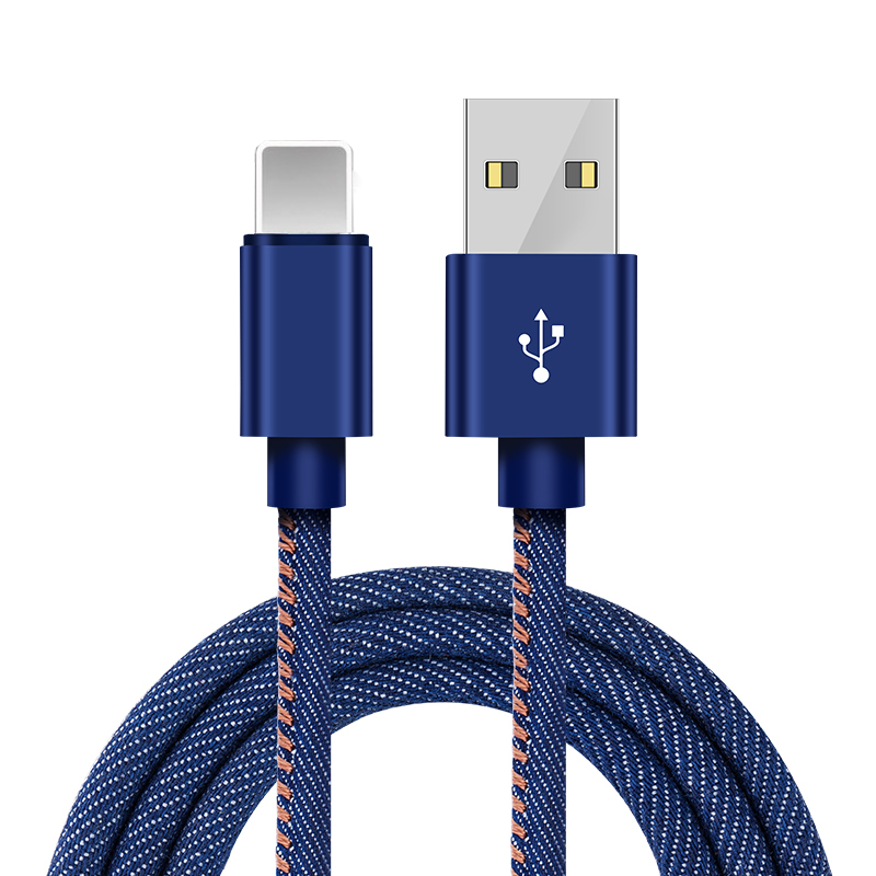 High quality 2A cowboy denim durable cloth 1M TYPE C Usb charging date Cable for Samsung S9 S8 Huawei mate30pro