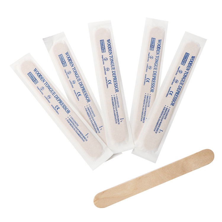 CE ISO certified grade A high quality disposable medical consumables sterile packaging Tongue depressor