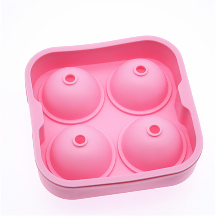 China's hot 4-chamber diamond silicone ice hockey cube tray