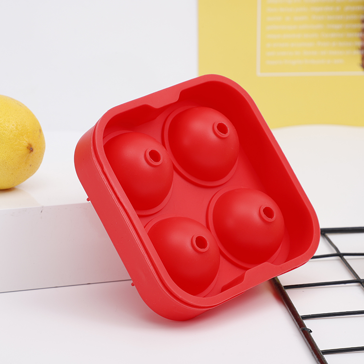 China's hot 4-chamber diamond silicone ice hockey cube tray