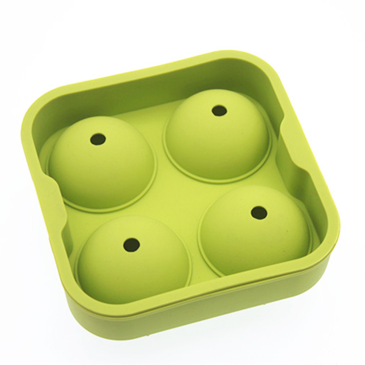 China's hot 4-chamber diamond silicone ice hockey cube tray