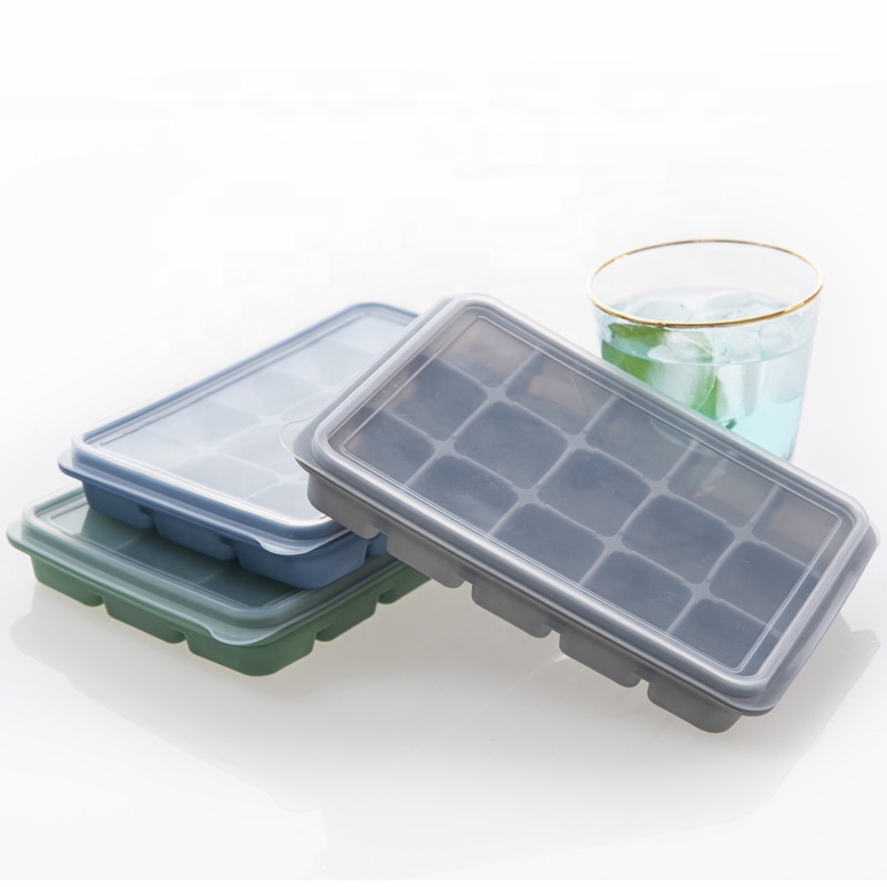 Custom flexible ice maker mold whiskey cocktail 15 ice tray