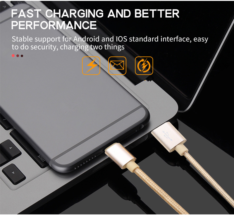 Multifunctional woven fast charging mobile phone data cable