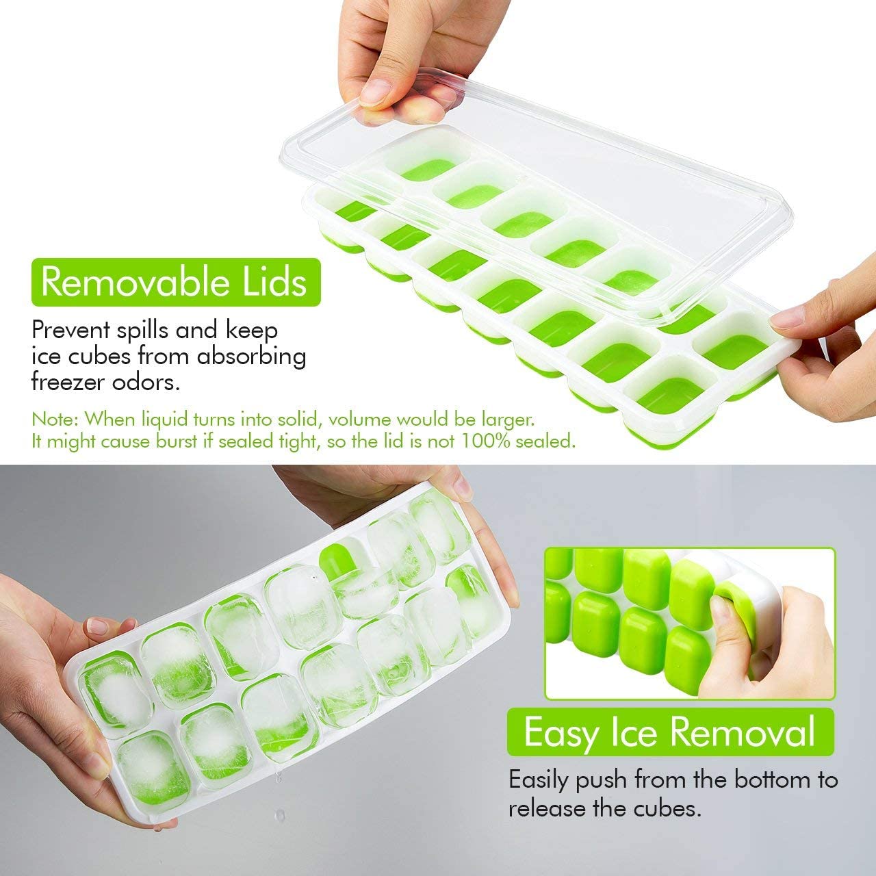 Flexible and easy to release BPA-free 14 mesh silica gel ice tray