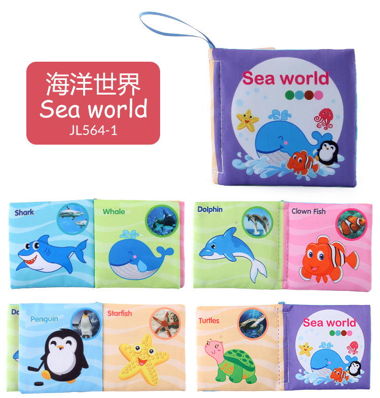 Non-toxic wrinkle infant early education soft cloth book toys