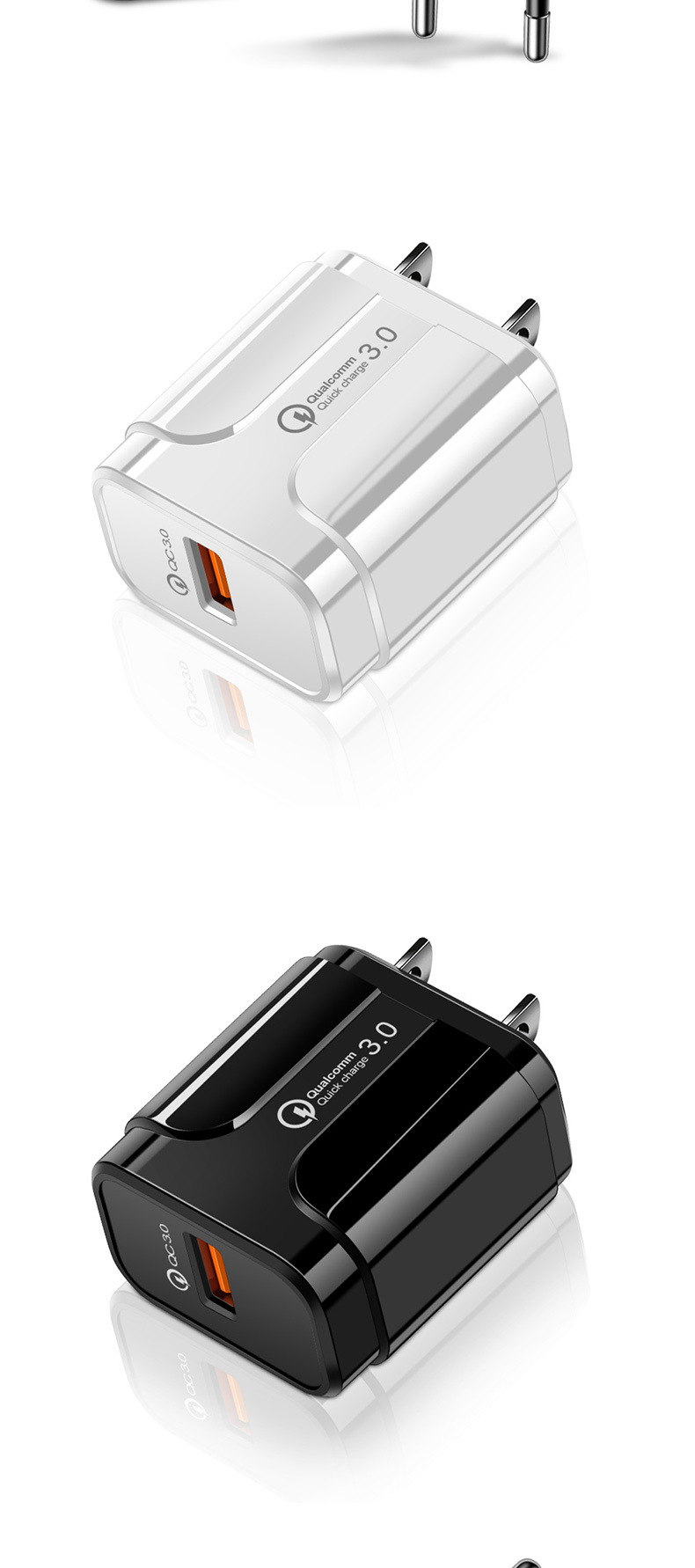 5V 3.1A USB Phone Charger US EU Charger Phone Fast Travel Adapter QC3.0 Mobile Charger Custom Logo