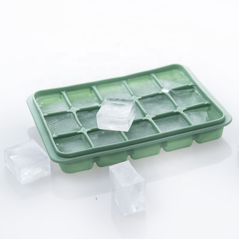 Custom flexible ice maker mold whiskey cocktail 15 ice tray